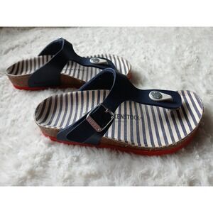 Kids Birkenstock Red, White, And Blue Striped  Sandals Size 30